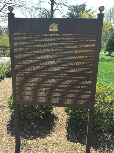   UNDER AUTHORITY OF PUBLIC RESOLUTION 67, OF THE 66th CONGRESS, APPROVED MARCH 4, 1921, AN UNKNOWN AMERICAN SOLDIER WAS EXHUMED FROM EACH OF THE FOUR AMERICAN CEMETERIES IN FRANCE. THEY WERE...