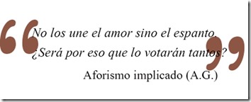 Amor - espanto - Aforismo implicado AG