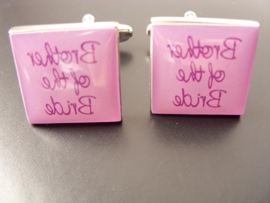 Brother of the Bride Lilac Wedding Cufflinks