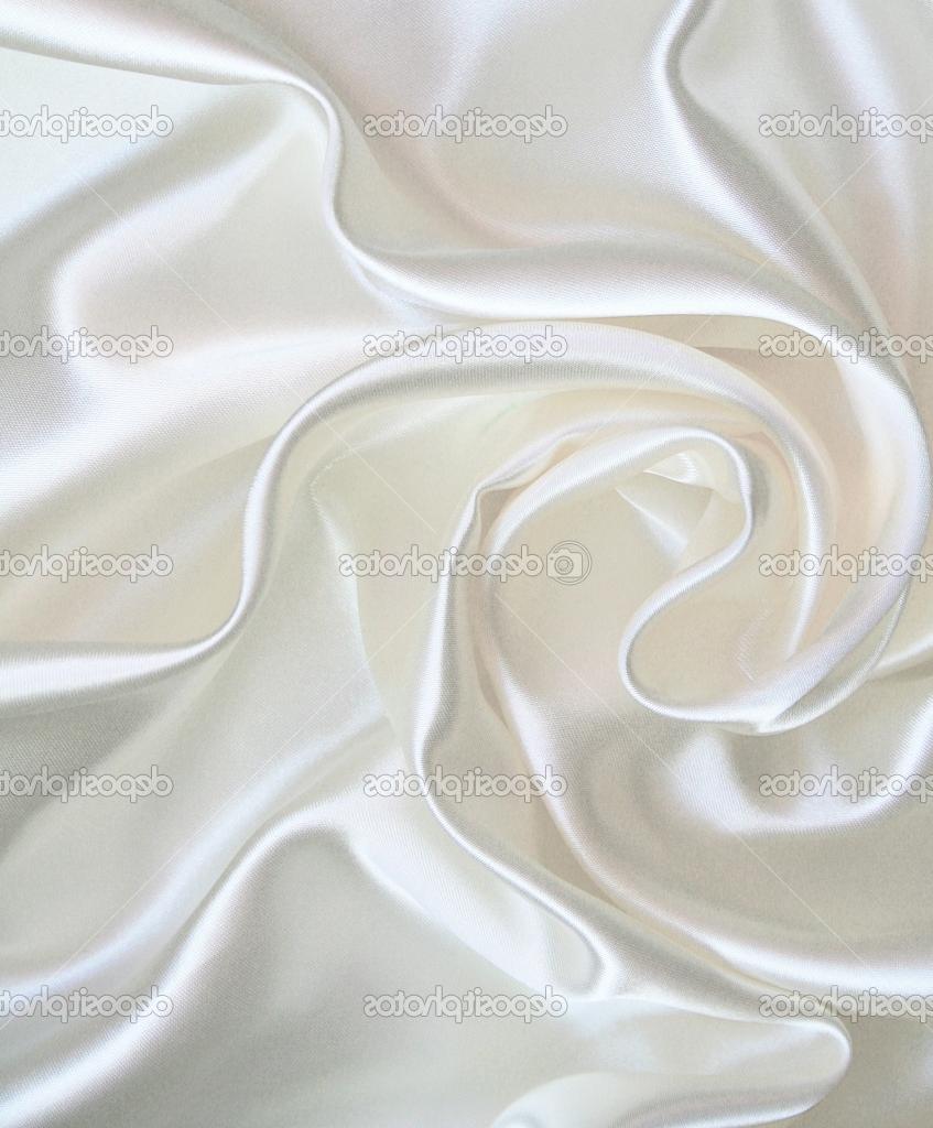 Smooth elegant white silk can
