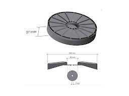 Filtro carboni cappe Faber diametro 23,3 cm. attacco a vite