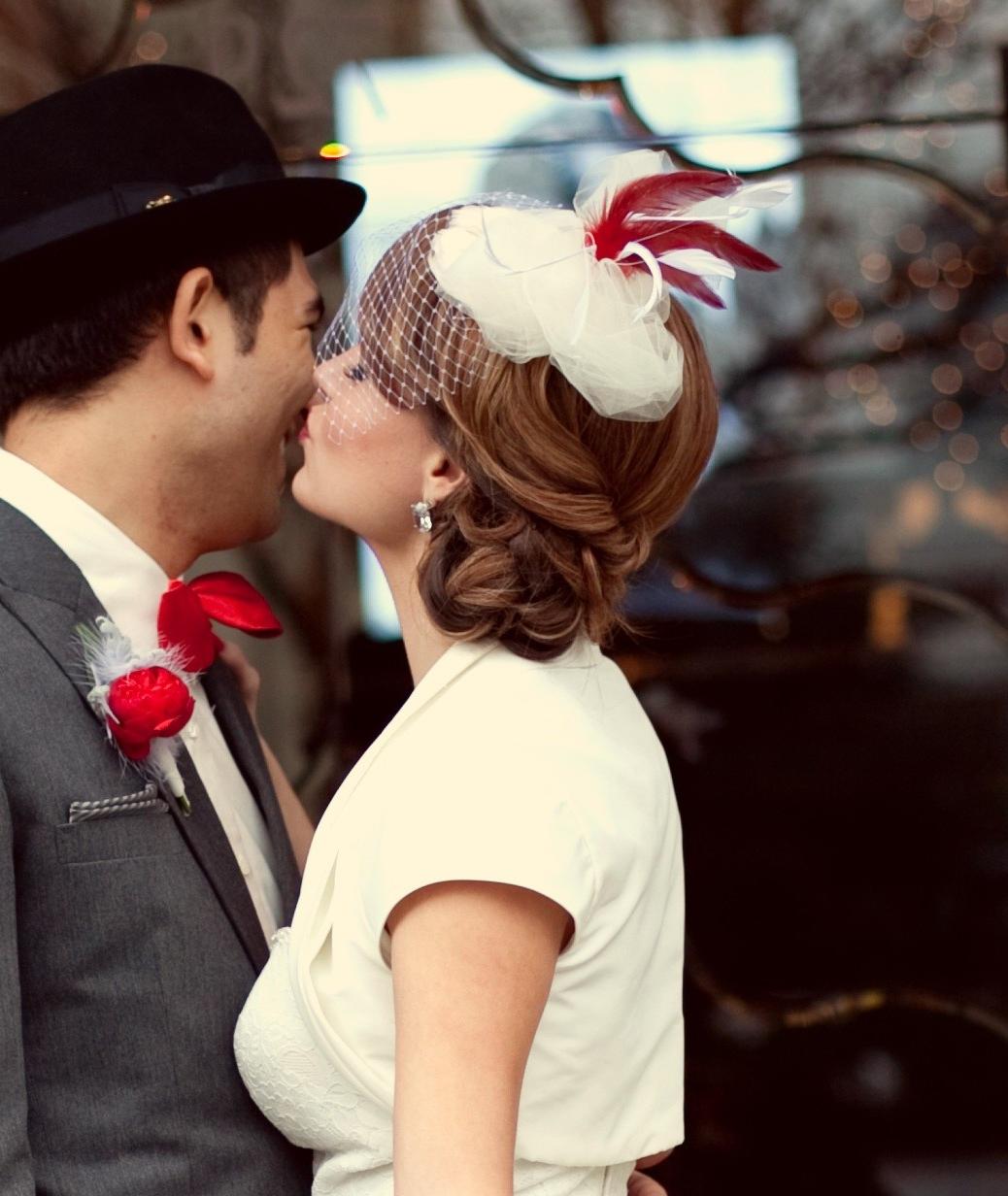Bridal hat, Wedding Fascinator
