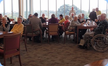 Some views of the Northbridge Village lounge and residents enjoying the music.