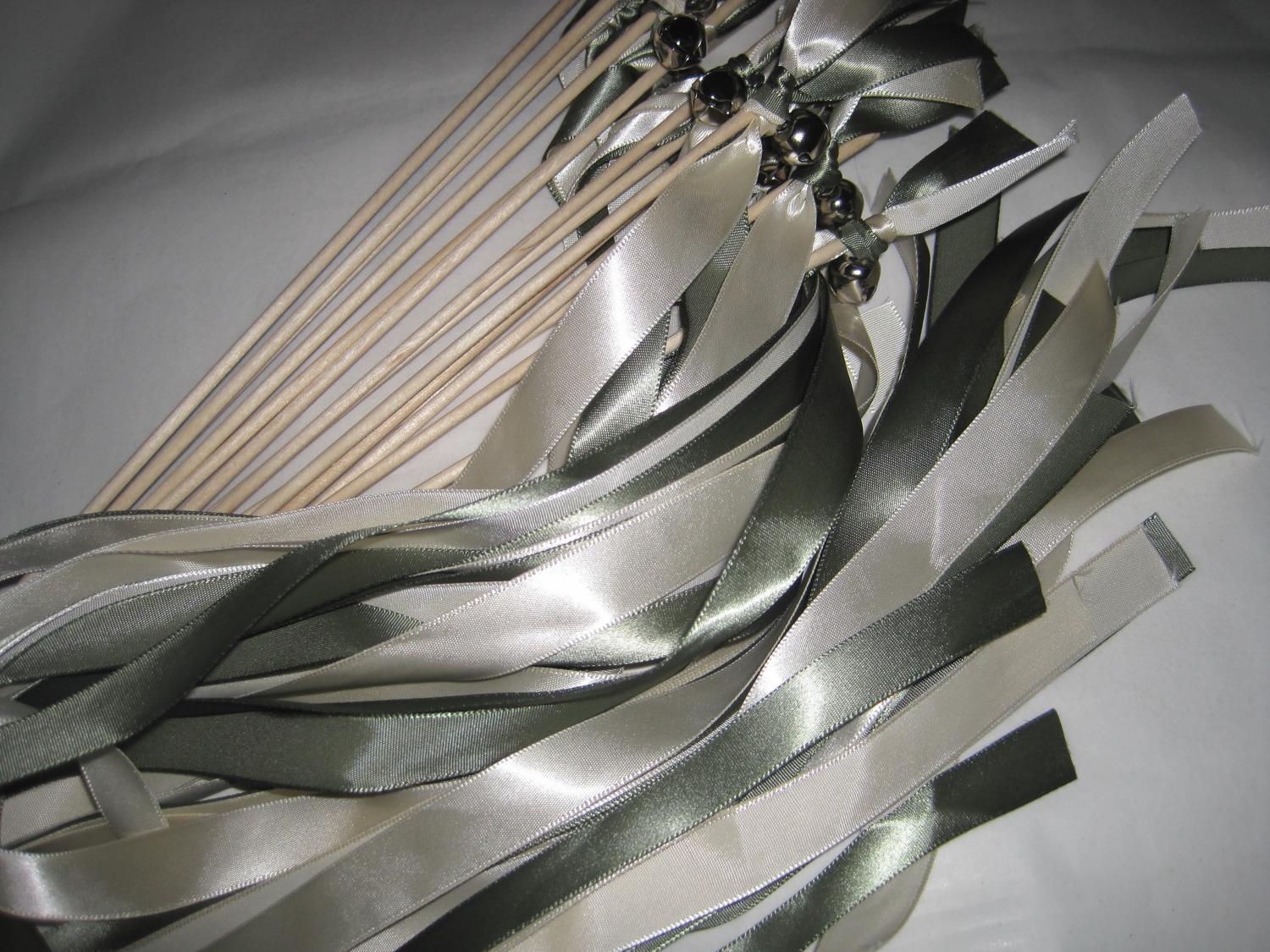 50 Wedding Wands Ribbon Wands