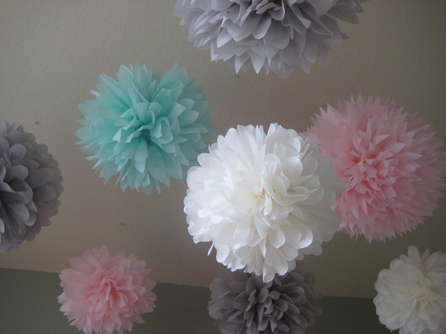 Paper Pom Poms Decoration