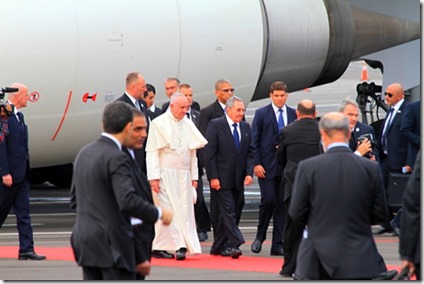 Llegada Papa Francisco a Cuba