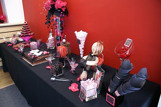 pink candy buffet