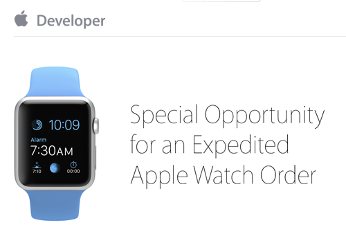 expedited Apple Watch orders for developers