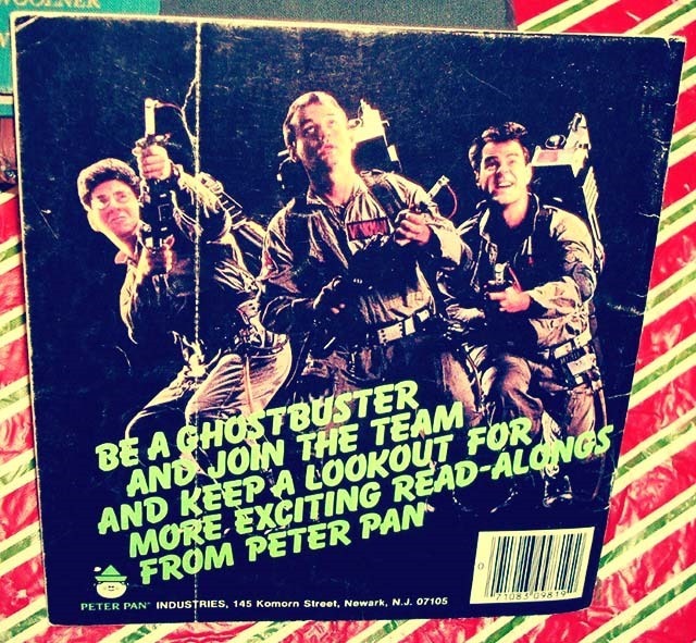 Ghostbusters Book And Record Back Side