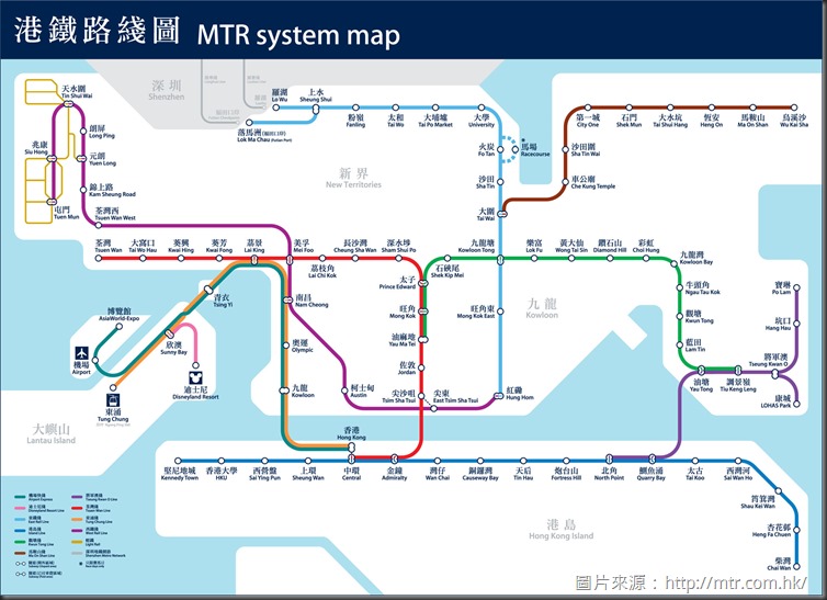 香港地鐵-港鐵路線圖