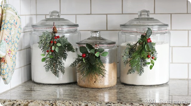 christmas baking jars