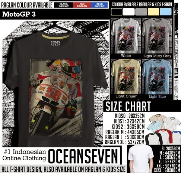 Kaos Balap Motor MotoGP 3 Marco Simoncelli 58