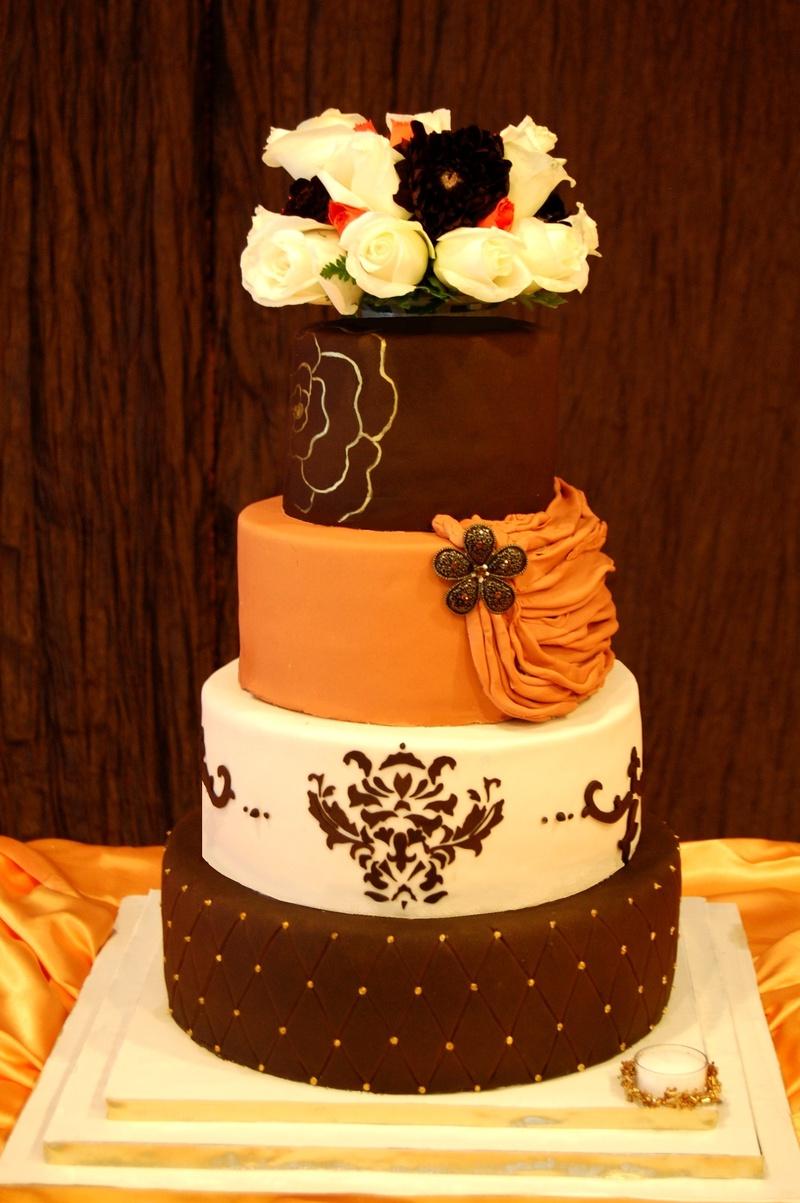 Fall themed Wedding cake