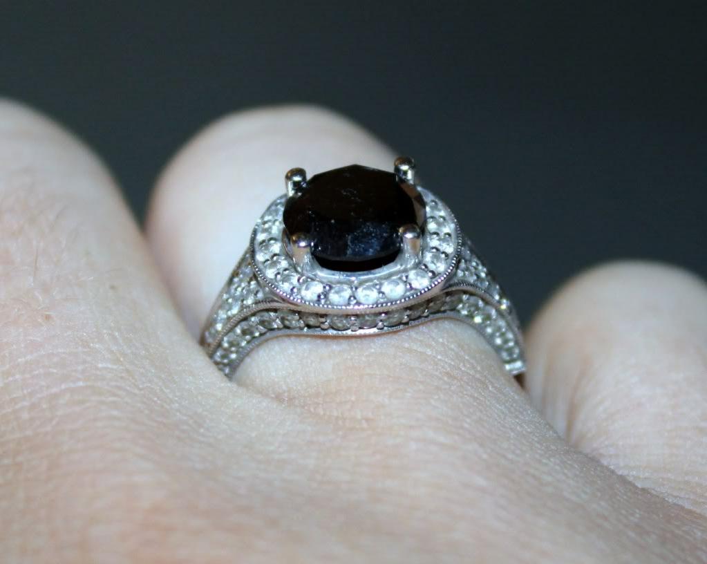 wedding rings with black