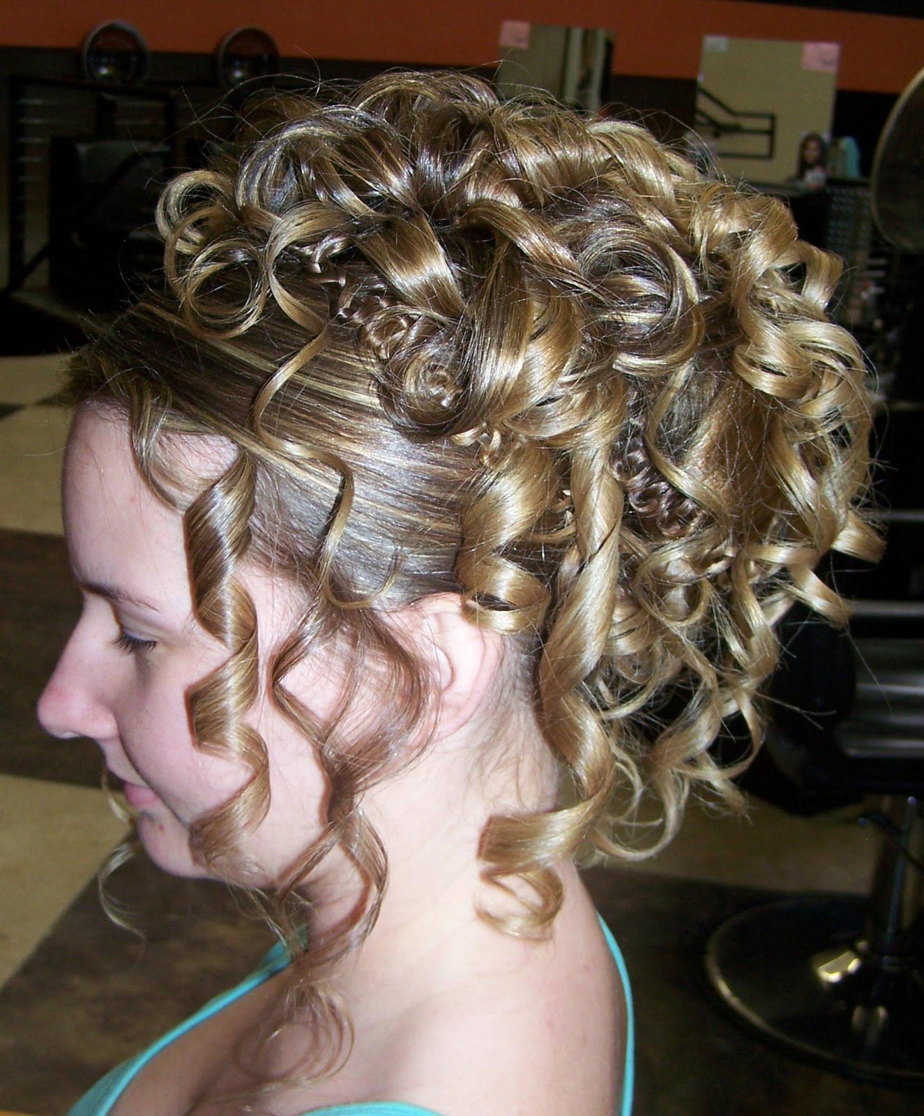Fun and Crazy Curly Updo with