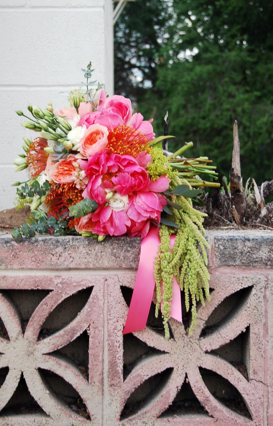 coral and turquoise wedding