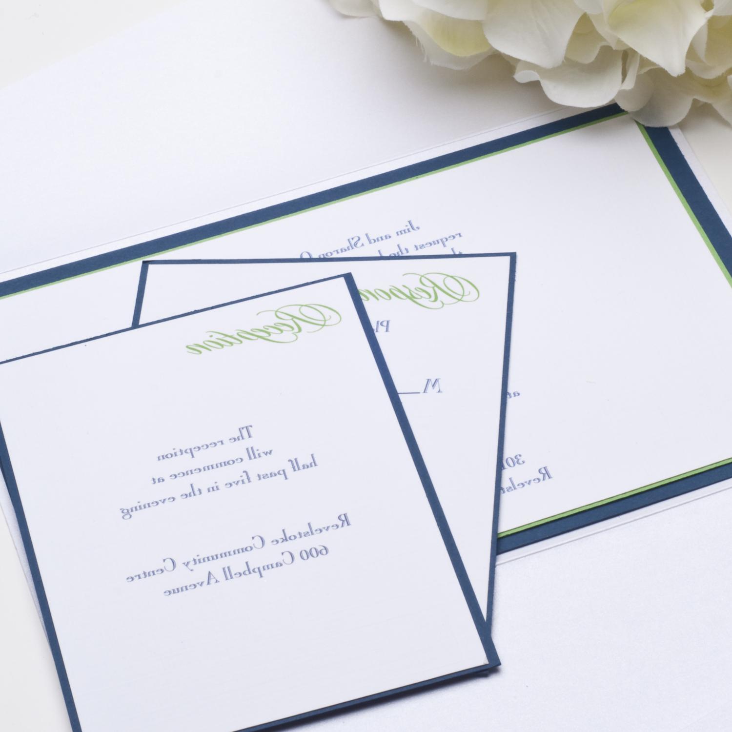 Pocketfold wedding invitations