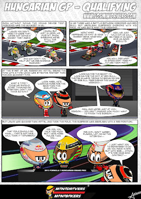 комикс MiniDrivers по квалификации на Гран-при Венгрии 2013