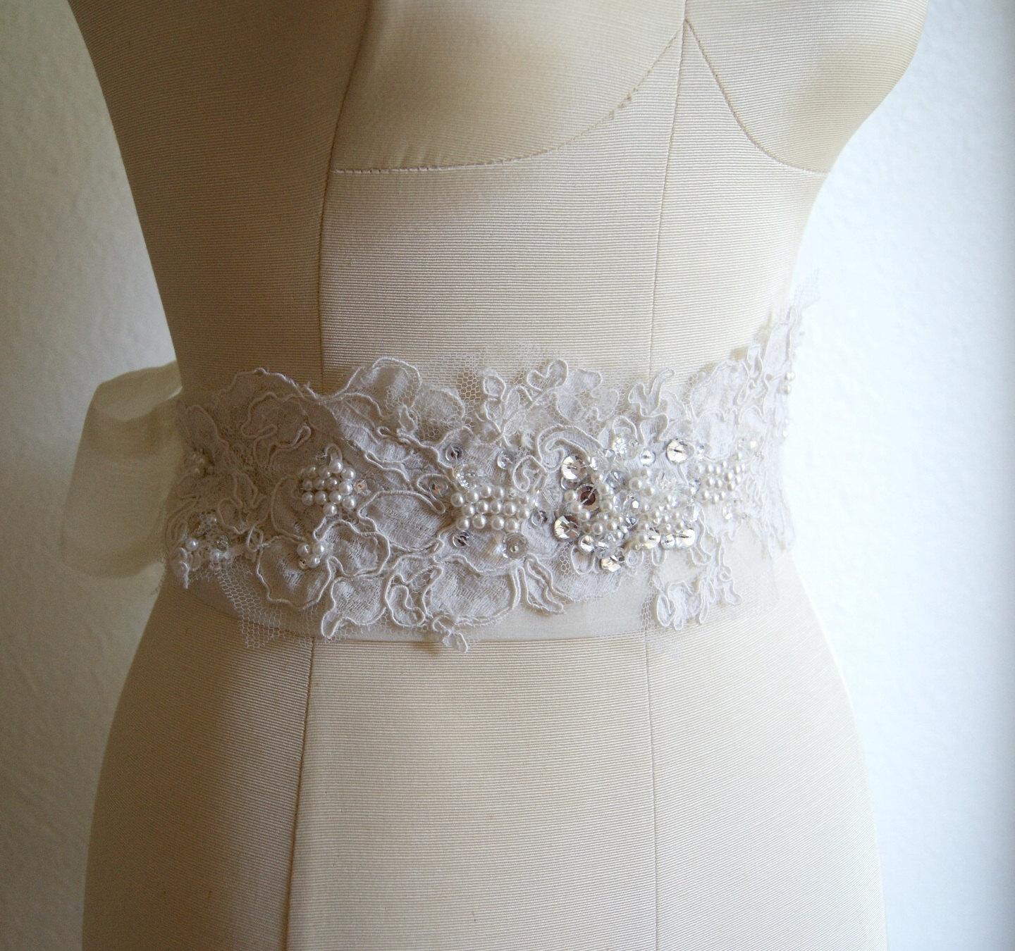 Vintage Lace Bridal Sash