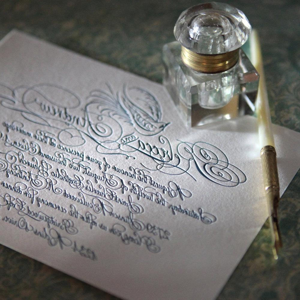 Pen&Ink Letterpress Wedding