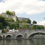 DSC05482.JPG - 1.06.2015. Namur; most &quot;Pont de Jambes&quot; (w tle twierdza)