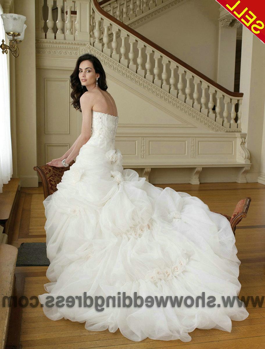 a-line-wedding-dress-strapless-court-train-satin-