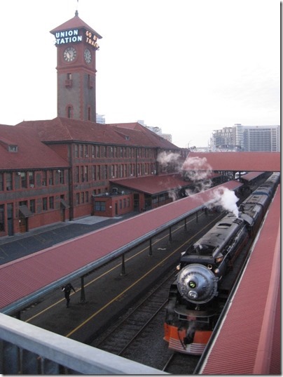 IMG_9714 Southern Pacific Daylight GS-4 4-8-4 #4449 at Union Station in Portland, Oregon on October 20, 2009