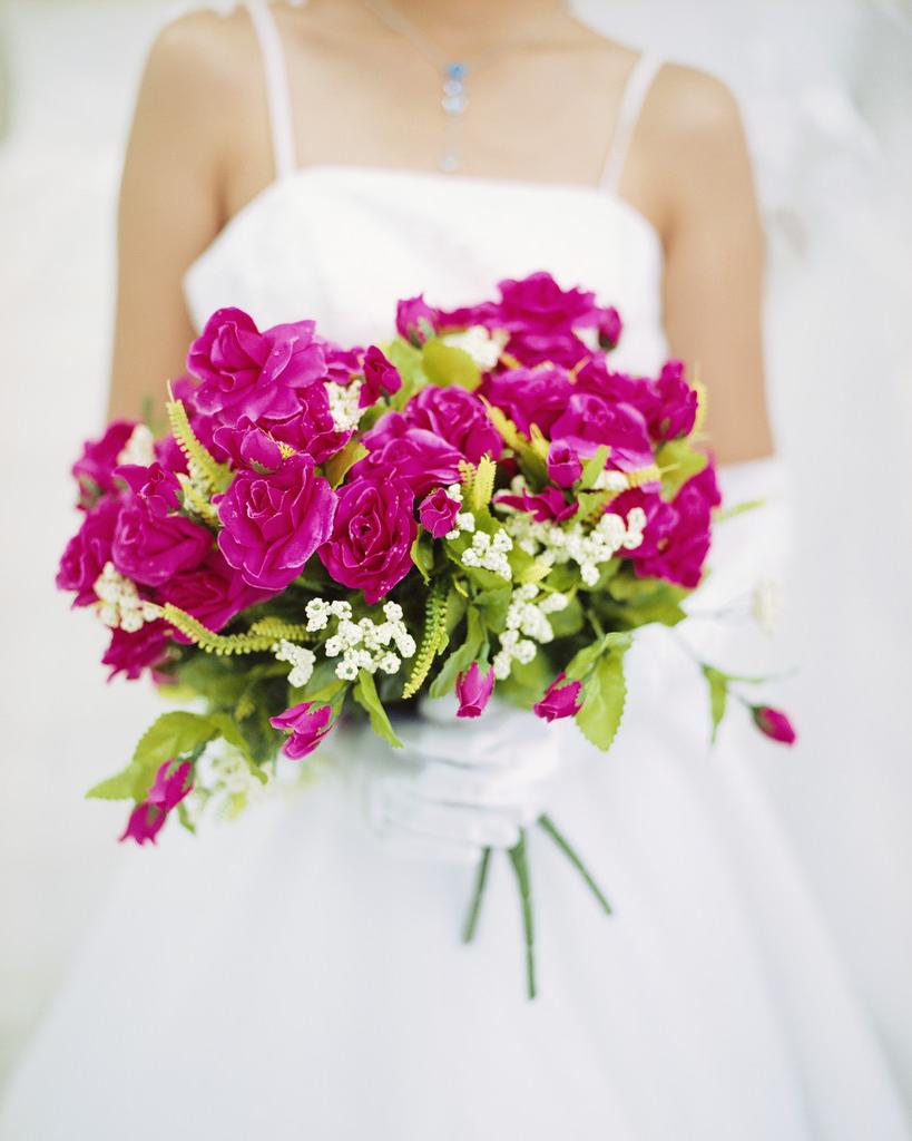 Bride Holding Wedding Flower