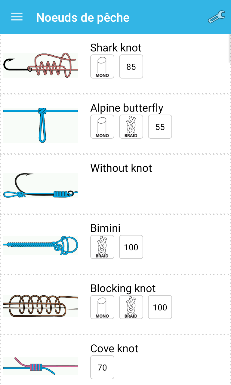 Android application Fishing Knots screenshort