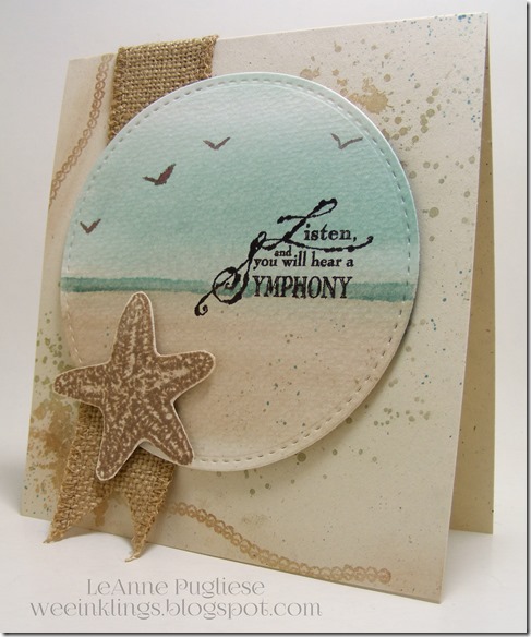 LeAnne Pugliese WeeInklings Paper Players 258 CAS Beach Impression Obsession Stampin Up