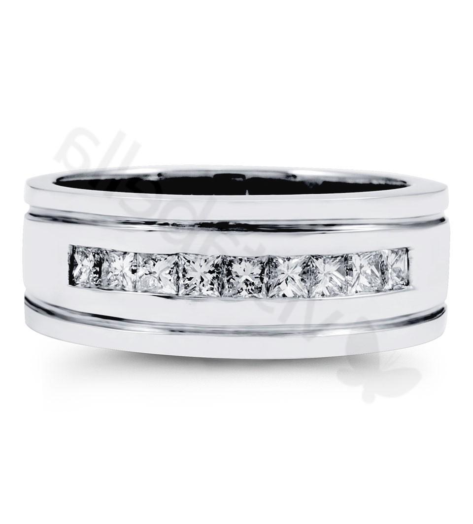 Classy and simply stated is this 14K white gold fashion ring.