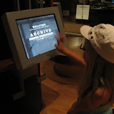 Hannah checking out info on country music in the Country Music Hall of Fame in Nashville TN 09042011