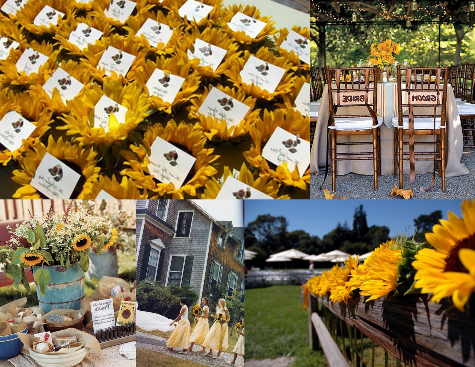 fall sunflower wedding