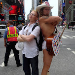 matt and the naked cowboy in New York City, United States 