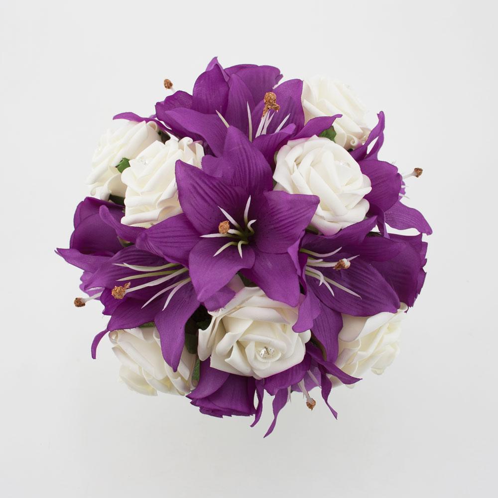 Purple and Ivory Bridal Posy