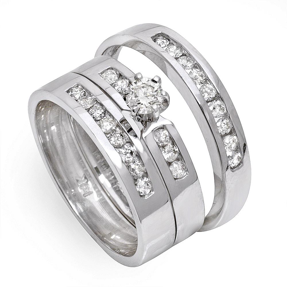 His and Hers 3 PC Trio Diamond Wedding Engagement Ring   eBay