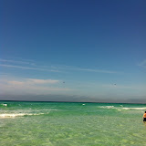 A pelican flying over the water in Destin FL 03192012d