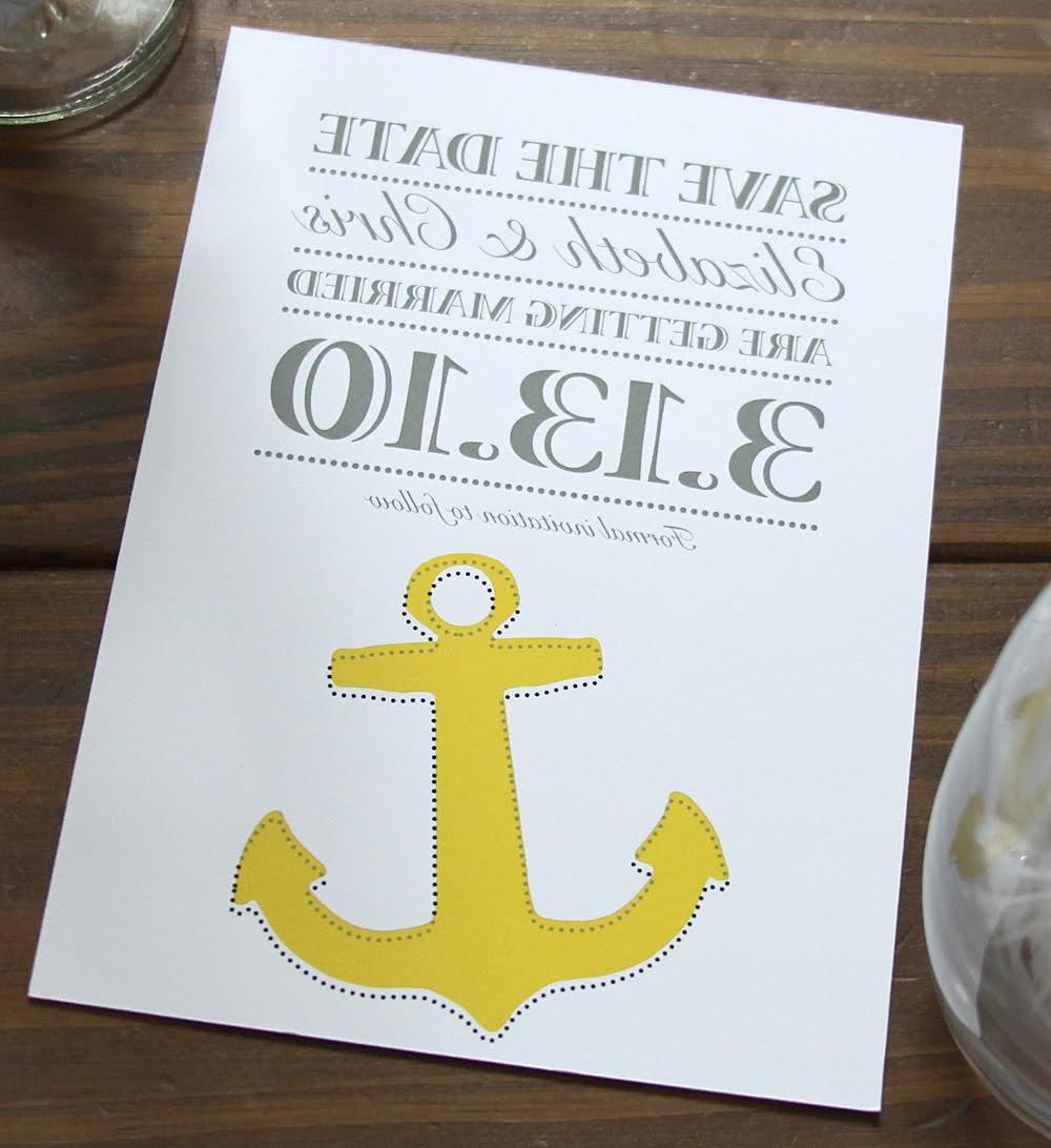 A sweet nautical save the date