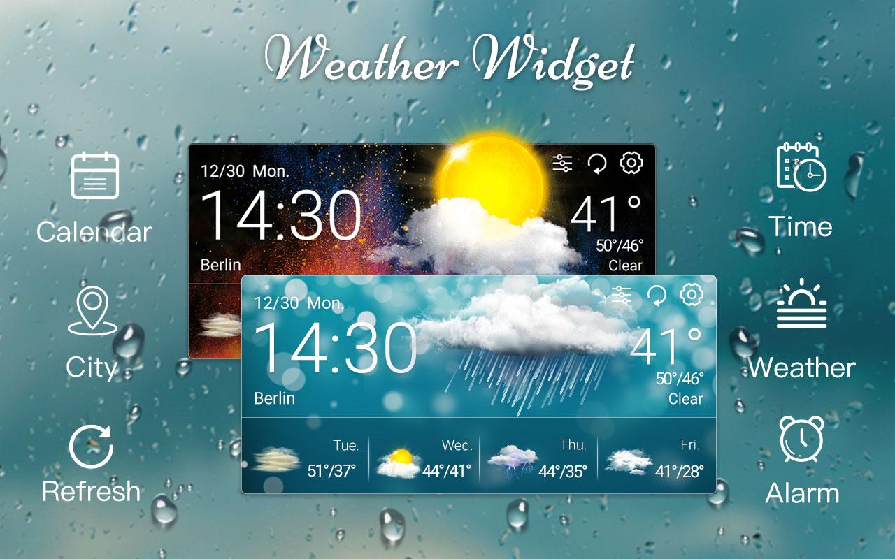 прогноз погоды и часы — приложение на Android