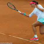 STRASBOURG, FRANCE - MAY 19 : Ajla Tomljanovic in action at the 2015 Internationaux de Strasbourg WTA International tennis tournament