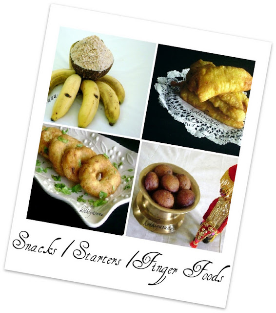 Veg-Recipes -Snacks-Starters-Finger Foods |kothiyavunu.com