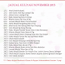 Jadual Kuliah Ustaz Azhar Idrus (UAI) November 2015