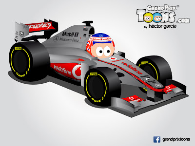 Дженсон Баттон McLaren MP4-28 Grand Prix Toons 2013