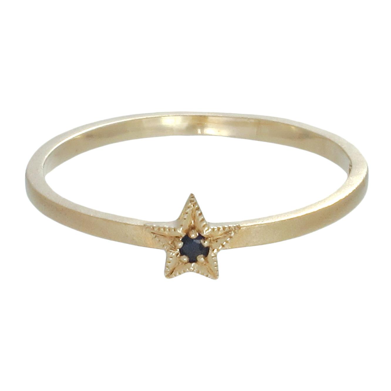 Blue Sapphire Mini Star Ring
