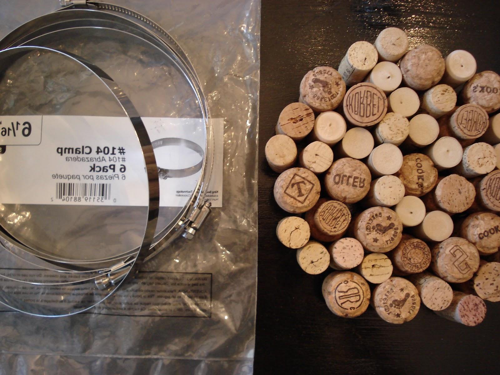 corks with plumbing clamps