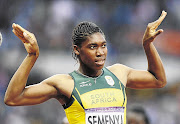 Caster Semenya reacts after winning a silver medal in the women's 800m at the London Olympic Games.