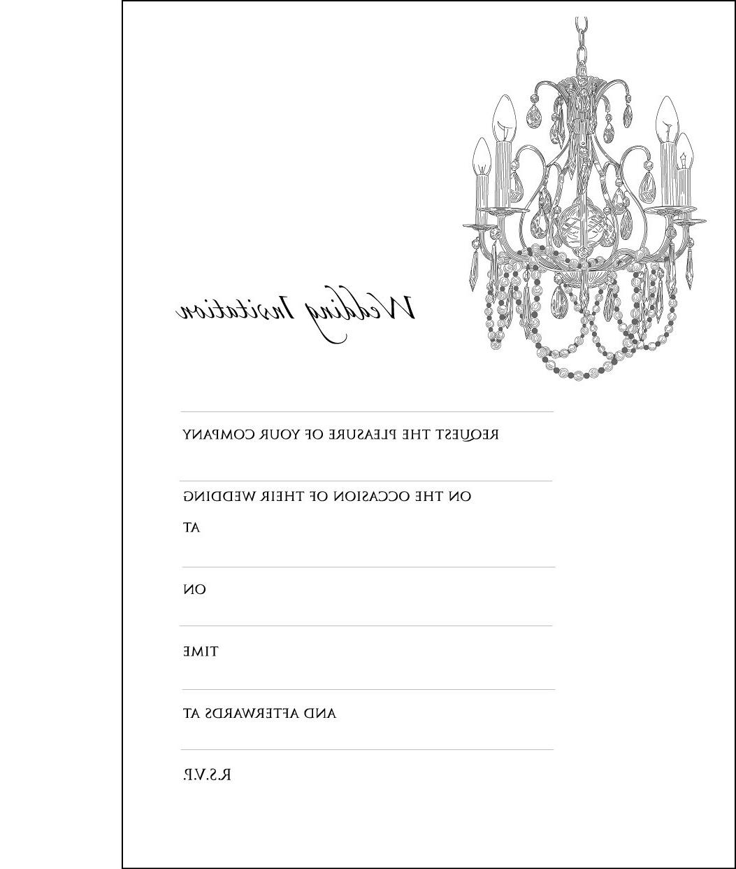 Chandelier Wedding invitations