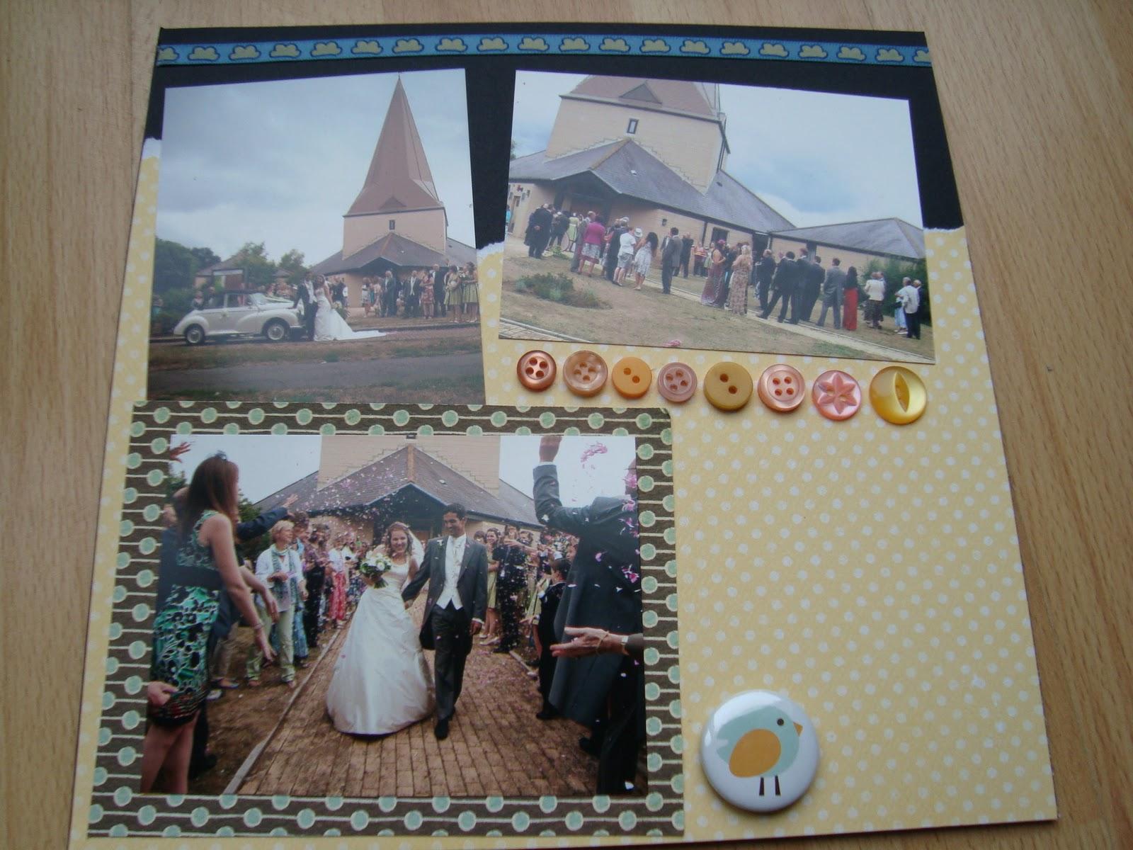 wedding scrapbook layout