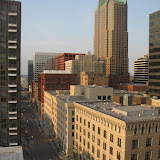 The view of downtown St Louis from our hotel room in St Louis 03202011