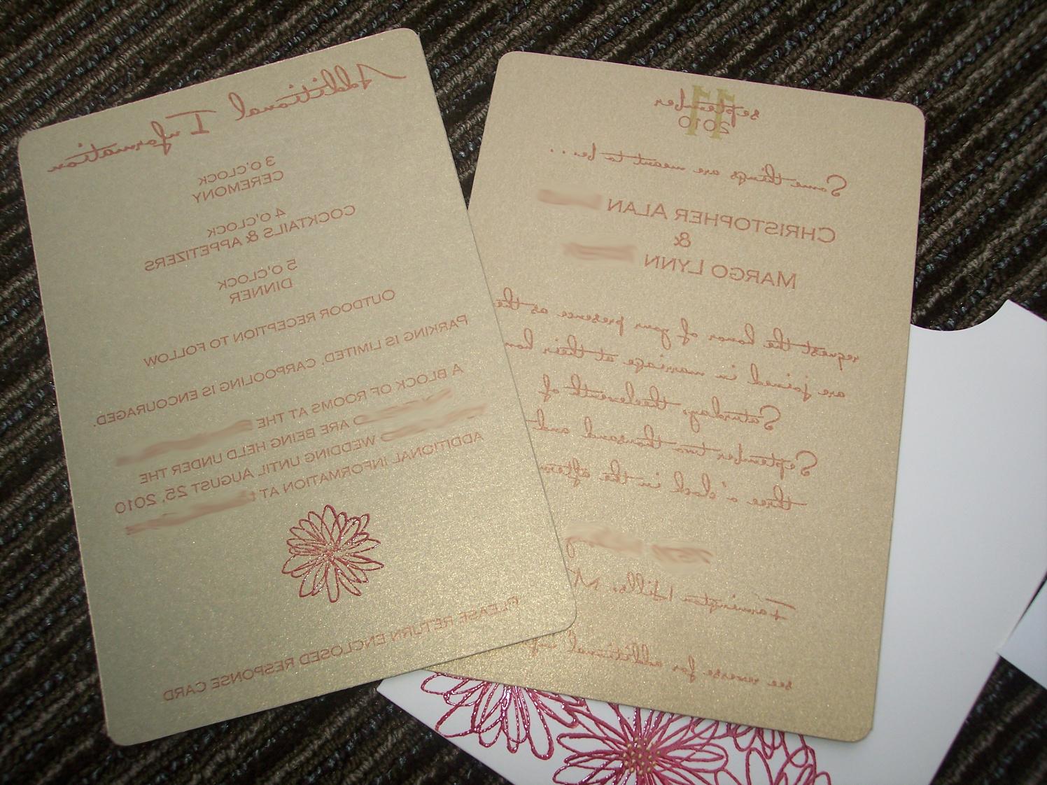 Peacock wedding invitations!